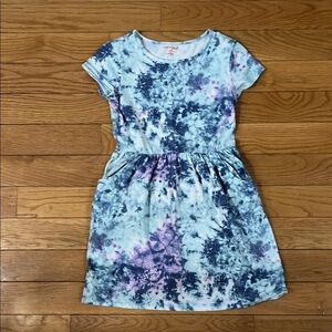 Cat & Jack Blue and Purple Casual Sundress Short Sleeve Crew Neck